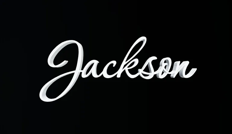 3D-gedruckter Name Jackson